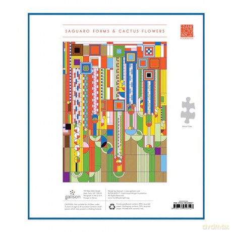 Frank Lloyd Wright Saguaro Cactus and Forms Foil Stamped 1000 PC Puzzle - Galison [PUZZLE]