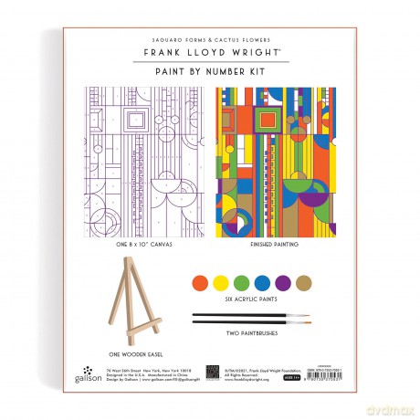 Frank Lloyd Wright Saguaro Cactus and Forms Paint By Number Kit - Galison [KSIĄŻKA]