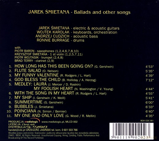 Jarek Śmietana: Ballads and others [CD]