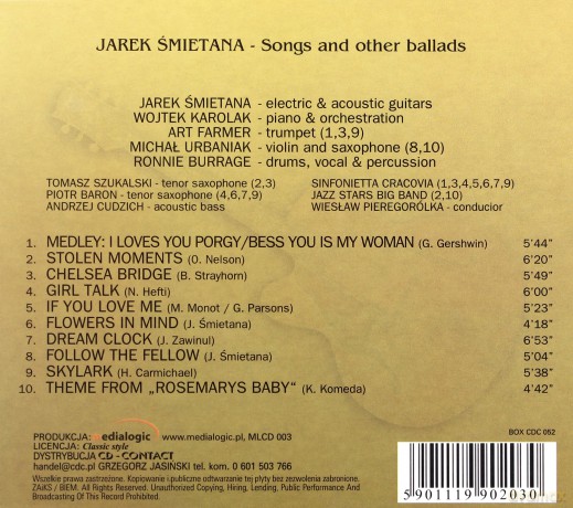 Jarek Śmietana: Songs and Other Bal [CD]