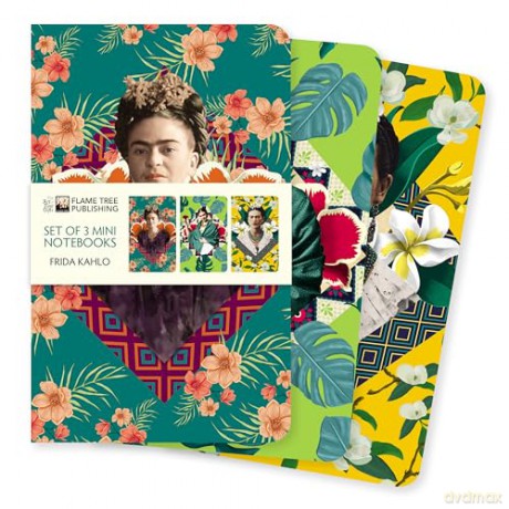 Frida Kahlo Set of 3 Mini Notebooks (Mini Notebook Collections) - Flame Tree Studio [KSIĄŻKA]