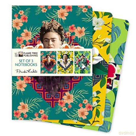 Frida Kahlo Set of 3 Standard Notebooks (Standard Notebook Collection) - Flame Tree Studio [KSIĄŻKA]