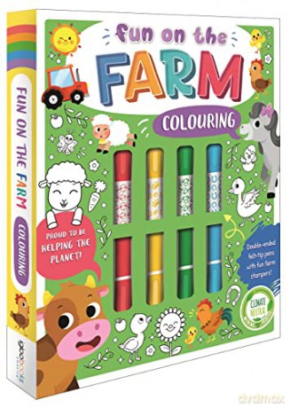 Fun on the Farm Colouring (Book and Felt Tip Pens) - Igloo Books [KSIĄŻKA]