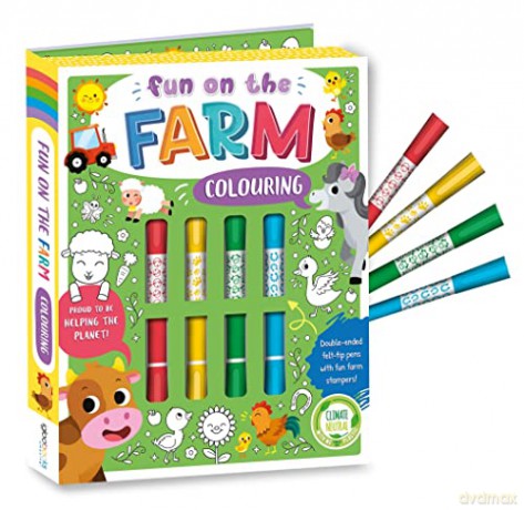 Fun on the Farm Colouring (Book and Felt Tip Pens) - Igloo Books [KSIĄŻKA]