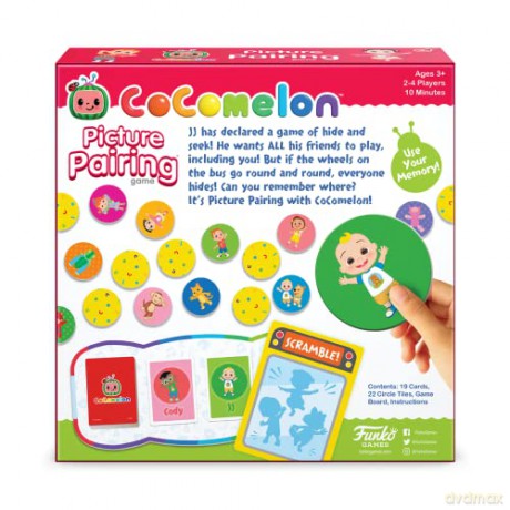 FUNKO GAMES CoComelon Picture Pairing Memory Game For 2-4 Players Educational Game For Ages 3+ - ENG/FR/DE/SP/IT [KSIĄŻKA]