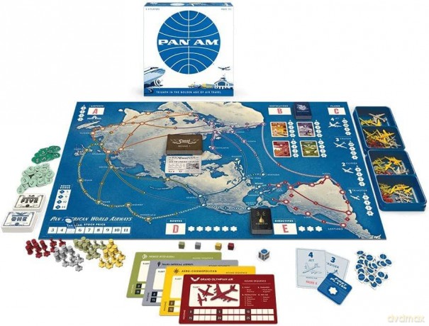 Funko Games: Pan Am - Triumph in the Golden Age of Air Travel! | Fun Strategy Board Game | Includes 52 Miniatures from 4 Airline Eras | For 2-4 Players Ages 12+ [GRA]
