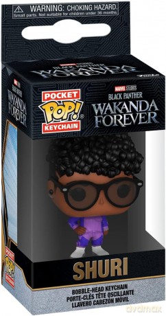 Funko POP! Keychain: Marvel - Black Panther: Wakanda Forever - Shuri Novelty Keyring - Collectable Mini Figure - Stocking Filler - Gift Idea - Official Merchandise - Movies Fans - Backpack Decor