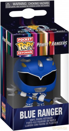 Funko Pop! Keychain: Mighty Morphin Power Rangers 30th - Blue Ranger - Power Rangers TV Novelty Keyring - Collectable Mini Figure - Stocking Filler - Gift Idea - Official Merchandise - TV Fans
