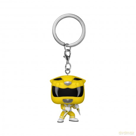 Funko Pop! Keychain: Mighty Morphin Power Yellow Rangers 30th - YLW Yellow Ranger - Power Rangers TV Novelty Keyring - Collectable Mini Figure - Stocking Filler - Gift Idea - Official Merchandise