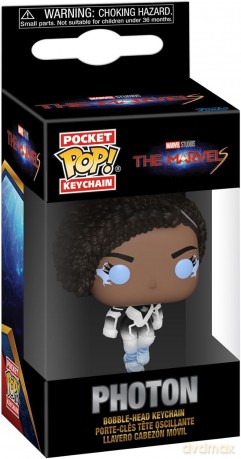 Funko POP! Keychain: The Marvels - Photon Novelty Keyring - Collectable Mini Figure - Stocking Filler - Gift Idea - Official Merchandise - Movies Fans - Backpack Decor
