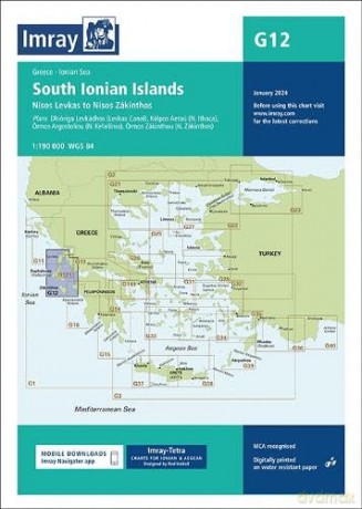 G12 South Ionian Islands: Nisos Levkas to Nisos Zakinthos (G Charts 12) - Imray [KSIĄŻKA]