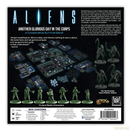 Gale Force Nine | Aliens: Another Glorious Day in The Corps | Board Game | 1 to 6 Players | Ages 14+ | 60 to 120 Minutes Playing Time [KSIĄŻKA]