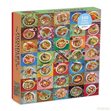 Galison 9780735366534 Noodles for Lunch Jigsaw Puzzle, Multicoloured, 500 Pieces - Galison [PUZZLE]