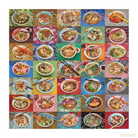 Galison 9780735366534 Noodles for Lunch Jigsaw Puzzle, Multicoloured, 500 Pieces - Galison [PUZZLE]