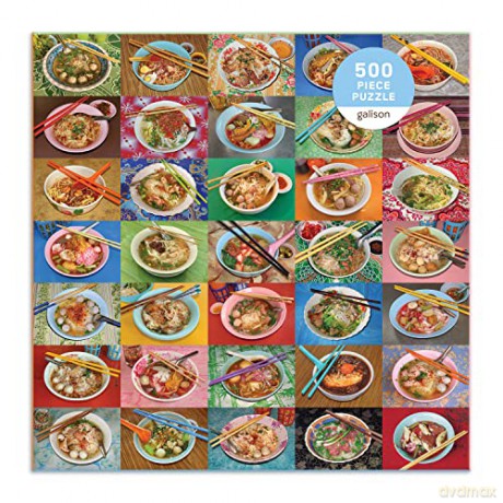 Galison 9780735366534 Noodles for Lunch Jigsaw Puzzle, Multicoloured, 500 Pieces - Galison [PUZZLE]