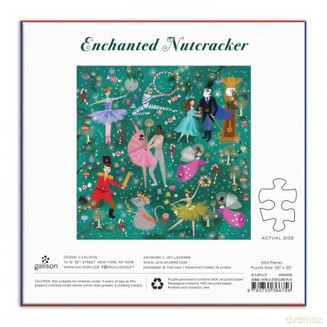 Galison 9780735366756 Enchanted Nutcracker 500 Piece Puzzle - Galison [PUZZLE]