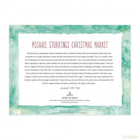 Galison 9780735366763 Michael Storrings Christmas Market 1000 Piece Puzzle, Dresden - Michael Storrings [PUZZLE]