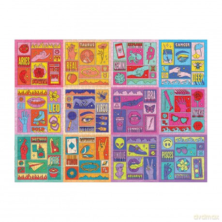 Galison 9780735366831 Zodiac Power 1000 Piece Puzzle - Galison [PUZZLE]