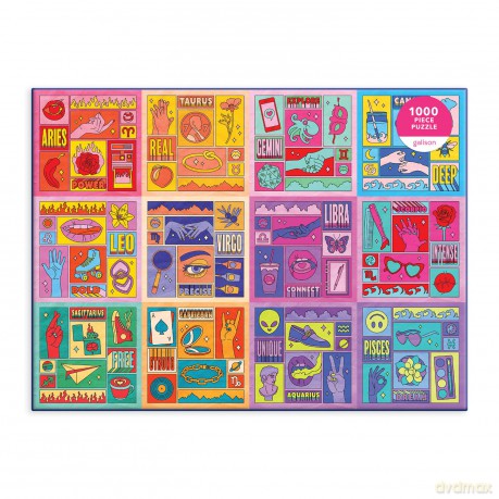 Galison 9780735366831 Zodiac Power 1000 Piece Puzzle - Galison [PUZZLE]