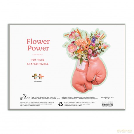 Galison 9780735366855 Flower Power 750 Piece Shaped Puzzle - Galison [PUZZLE]