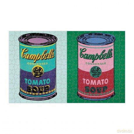 Galison 9780735366923 Andy Warhol Soup Cans 300 Piece Lenticular Puzzle - Andy Warhol [PUZZLE]