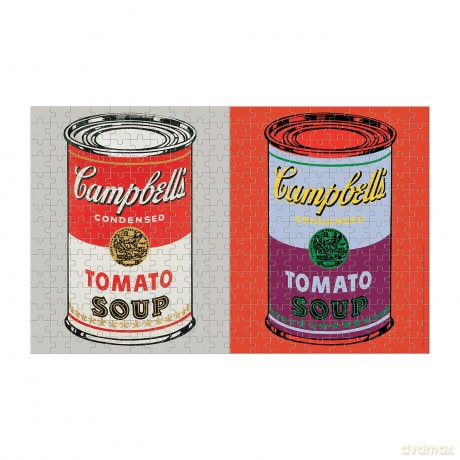 Galison 9780735366923 Andy Warhol Soup Cans 300 Piece Lenticular Puzzle - Andy Warhol [PUZZLE]