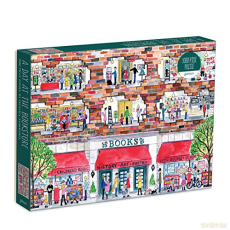 Galison 9780735367081 Michael Storrings A Day at The Bookstore 1000 Piece Puzzle - Michael Storrings [PUZZLE]