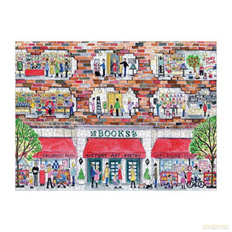 Galison 9780735367081 Michael Storrings A Day at The Bookstore 1000 Piece Puzzle - Michael Storrings [PUZZLE]