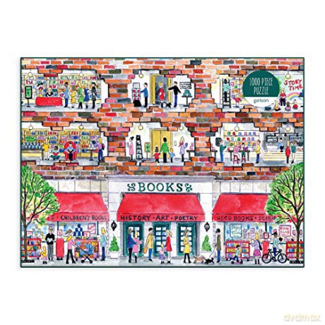 Galison 9780735367081 Michael Storrings A Day at The Bookstore 1000 Piece Puzzle - Michael Storrings [PUZZLE]