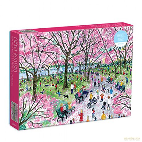 Galison 9780735367524 Michael Storrings Cherry 1000 Piece Puzzle, PCherry Blossoms - Michael Storrings [PUZZLE]