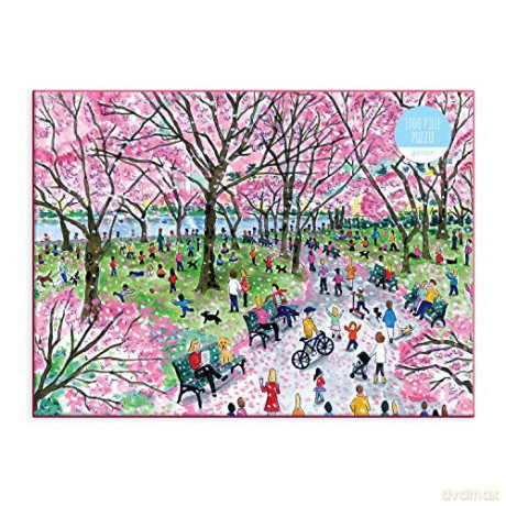 Galison 9780735367524 Michael Storrings Cherry 1000 Piece Puzzle, PCherry Blossoms - Michael Storrings [PUZZLE]
