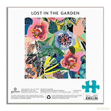 Galison 9780735368514 Kitty McCall Lost in The Garden 500 Piece Puzzle - Galison Mudpuppy [PUZZLE]