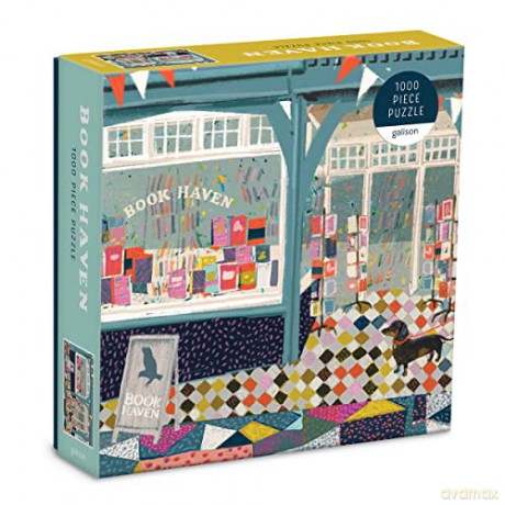 Galison 9780735368583 Book Haven 1000 Piece Puzzle in Square Box - Victoria Ball [PUZZLE]