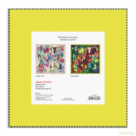 Galison 9780735368958 Christian Lacroix Heritage Collection Ipanema Girls 500 Piece Double-Sided Puzzle - Christian Lacroix Lacroix [PUZZLE]