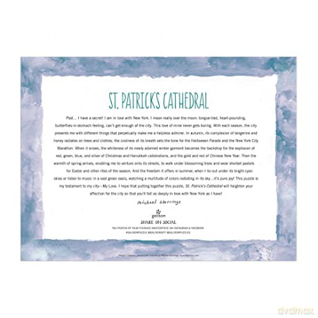 Galison 9780735369351 Michael Storrings St. Patricks Cathedral 1000 Piece Puzzle - Michael Storrings [PUZZLE]