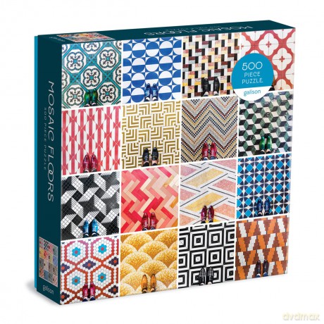 Galison 9780735369368 Mosaic Floors 500 Piece Puzzle - Galison Mudpuppy [PUZZLE]