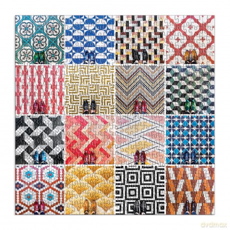 Galison 9780735369368 Mosaic Floors 500 Piece Puzzle - Galison Mudpuppy [PUZZLE]