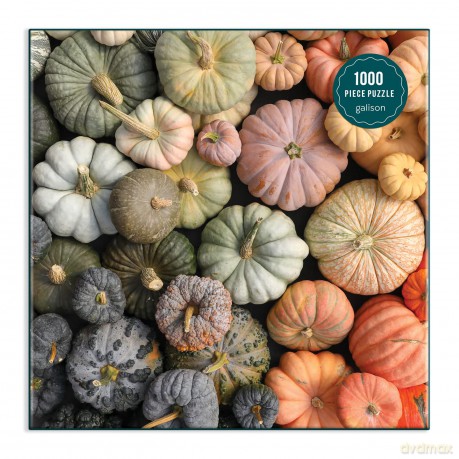 Galison 9780735369559 Heirloom Pumpkins 1000 Piece Puzzle in Square Box - Galison Mudpuppy [PUZZLE]