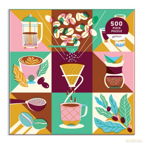Galison 9780735369696 Coffeeology 500 Piece Puzzle - Galison Mudpuppy [PUZZLE]