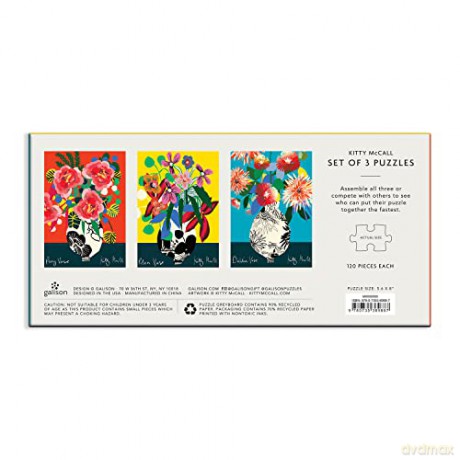 Galison 9780735369887 Kitty McCall Puzzle Set - Galison Mudpuppy [PUZZLE]