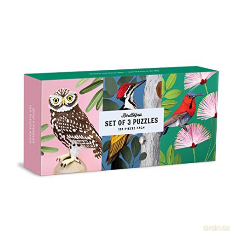 Galison 9780735370043 Birdtopia Puzzle Set - Galison Mudpuppy [PUZZLE]