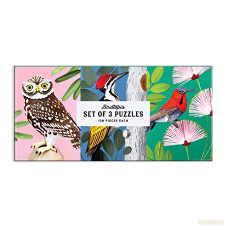 Galison 9780735370043 Birdtopia Puzzle Set - Galison Mudpuppy [PUZZLE]