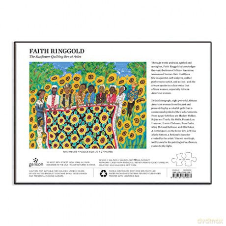 Galison 9780735370067 Faith Ringgold The Sunflower Quilting Bee at Arles 1000 Piece Puzzle - Galison Mudpuppy [PUZZLE]