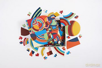 Galison 9780735370104 Frank Lloyd Wright Hoffman House Rug 500 Puzzle with Shaped Pieces, Red - Frank Lloyd Wright [PUZZLE]