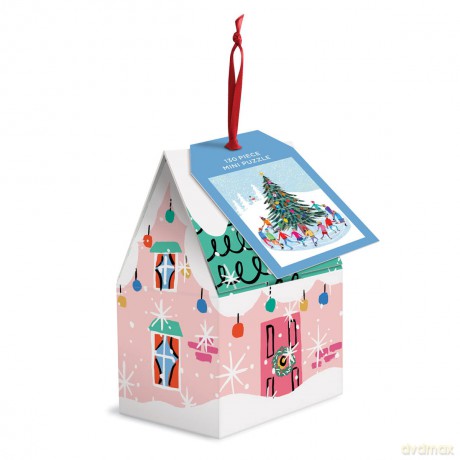 Galison 9780735370159 Tree Skaters 130 Piece Puzzle Ornament - Louise Cunningham [KSIĄŻKA]