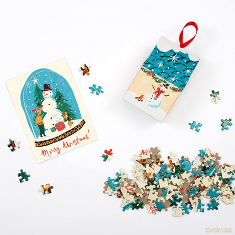 Galison 9780735370166 Snow Globe 130 Piece Puzzle Ornament - Louise Cunningham [KSIĄŻKA]