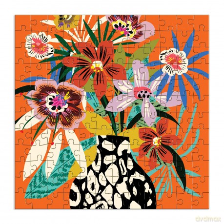 Galison 9780735370258 Kitty McCall Leopard Vase 144 Piece Wood Puzzle - Galison Mudpuppy [KSIĄŻKA]