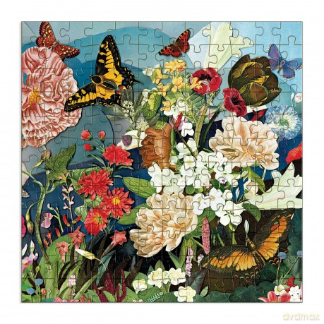 Galison 9780735370265 Butterfly Blooms 144 Piece Wood Puzzle - Ben Giles [PUZZLE]