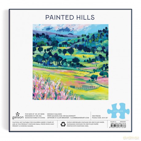Galison 9780735371378 Painted Hills Jigsaw Puzzle, Multicoloured, 500 Pieces - Galison [PUZZLE]