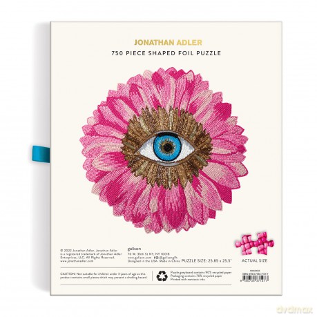 Galison 9780735371477 Jonathan Adler Petals 750 Piece Shaped Puzzle - Galison [PUZZLE]